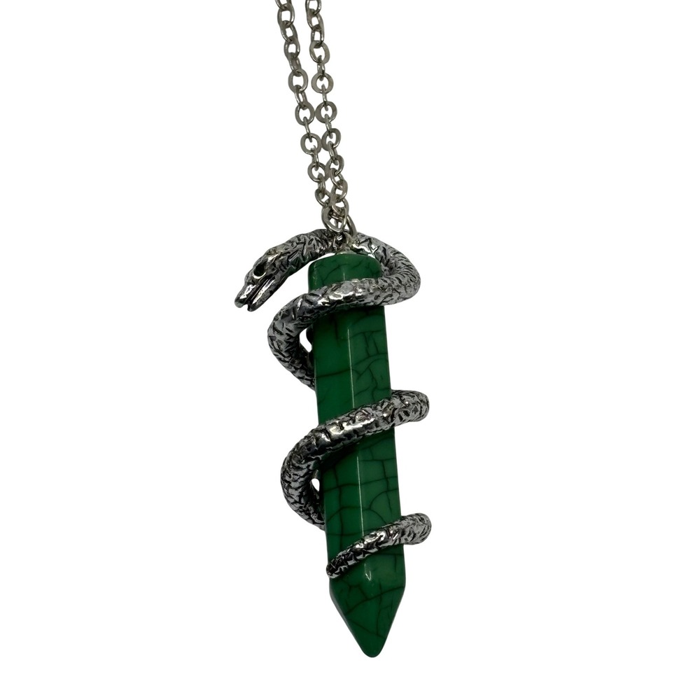 Harry Potter House Animal Gem Stone Pendant Necklaces Slytherin